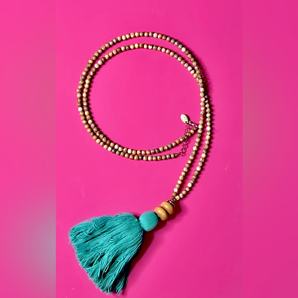 BPD Turquoise Tassel Necklace